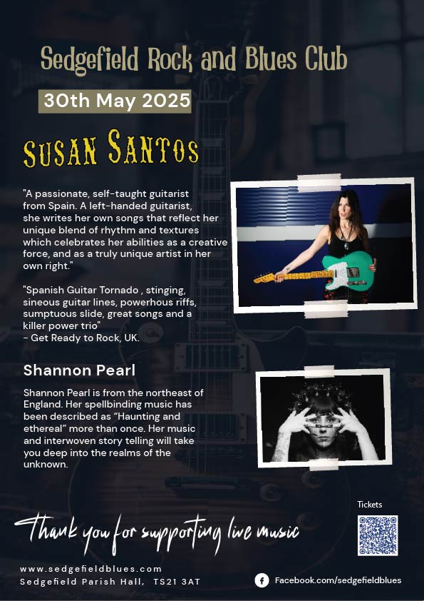 Buy tickets for Susan Santos at Sedgefield Rock and Blues club